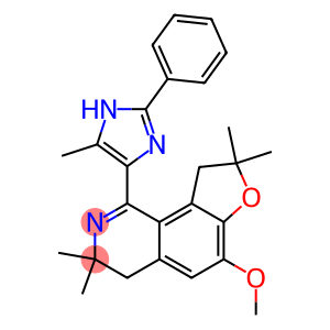 Furo[2,3-h]isoquinoline,  3,4,8,9-tetrahydro-6-methoxy-3,3,8,8-tetramethyl-1-(5-methyl-2-phenyl-1H-imidazol-4-yl)-  (9CI)