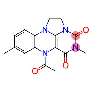 4H,7H-Benz[g]imidazo[1,2,3-ij]pteridine-4,6(5H)-dione,  7-acetyl-1,2-dihydro-5,9-dimethyl-