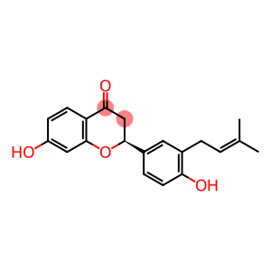4H-1-Benzopyran-4-one, 2,3-dihydro-7-hydroxy-2-[4-hydroxy-3-(3-methyl-2-buten-1-yl)phenyl]-, (2S)-