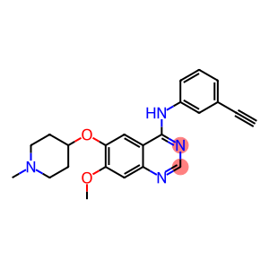 4-[(3-ethynyl-phenyl)amino]-6-(1-methyl-piperidin-4-yloxy)-7-methoxy-quinazoline