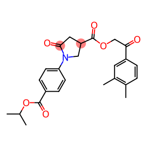 2-(3,4-dimethylphenyl)-2-oxoethyl 1-[4-(isopropoxycarbonyl)phenyl]-5-oxo-3-pyrrolidinecarboxylate