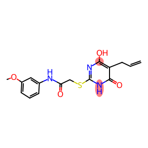 2-[(5-allyl-4-hydroxy-6-oxo-1,6-dihydro-2-pyrimidinyl)sulfanyl]-N-(3-methoxyphenyl)acetamide