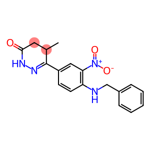 4,5-dihydro-5-methyl-6-(3-nitro-4-((phenylmethyl)amino)phenyl)-3(2h)-pyridazinone