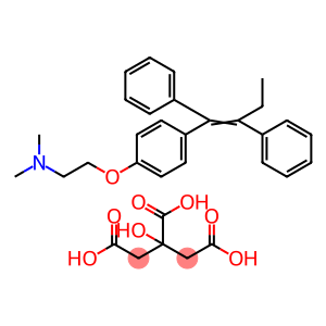 1-((2-(4-(1,2-Diphenylbut-1-en-1-yl)phenoxy)ethyl)dimethyl-lambda4-azanyl)-2-hydroxypropane-1,2,3-tricarboxylic acid