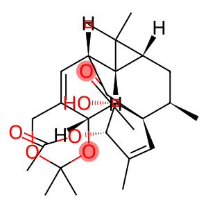 (6R)-12α-Acetyloxy-6,6aβ,7aβ,8,9,12,12a,12bβ-octahydro-12aα-hydroxy-2,2,7,7,9β,11-hexamethyl-7H-6β,9aβ-methano-4H-cyclopenta[9,10]cyclopropa[5,6]cyclodeca[1,2-d]-1,3-dioxin-13-one
