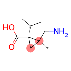 Cyclopropanecarboxylic acid, 2-(aminomethyl)-2-methyl-1-(1-methylethyl)-, (1R,2R)-rel- (9CI)