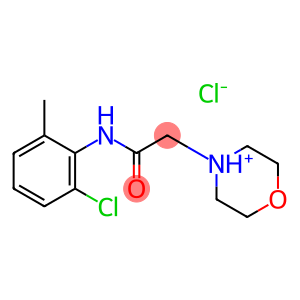 N-(2-chloro-6-methyl-phenyl)-2-(1-oxa-4-azoniacyclohex-4-yl)acetamide chloride