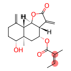 (Z)-2-Methyl-2-butenoic acid [(3aR,4R,9aS,9bR)-dodecahydro-6α-hydroxy-5aα-methyl-3,9-bis(methylene)-2-oxonaphtho[1,2-b]furan-4-yl] ester
