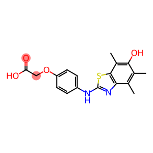 Acetic  acid,  [4-[(6-hydroxy-4,5,7-trimethyl-2-benzothiazolyl)amino]phenoxy]-  (9CI)