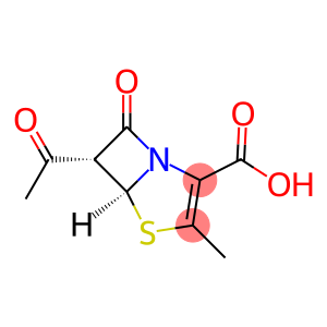 4-Thia-1-azabicyclo[3.2.0]hept-2-ene-2-carboxylicacid,6-acetyl-3-methyl-7-oxo-,cis-(9CI)