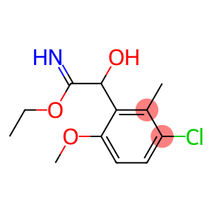 Benzeneethanimidic  acid,  3-chloro--alpha--hydroxy-6-methoxy-2-methyl-,  ethyl  ester  (9CI)