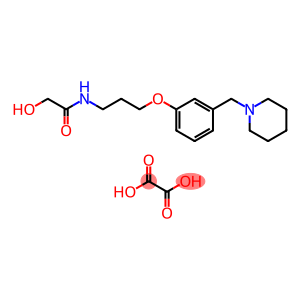 Acetamide, 2-hydroxy-N-[3-[3-(1-piperidinylmethyl)phenoxy]propyl]-, ethanedioate (1:)