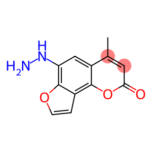 2H-Furo[2,3-h]-1-benzopyran-2-one,6-hydrazino-4-methyl-(9CI)