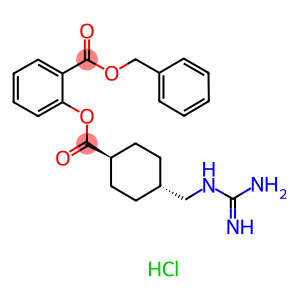 2-[[[4α-(Guanidinomethyl)cyclohexane-1β-yl]carbonyl]oxy]benzoic acid phenylmethyl·hydrochloride