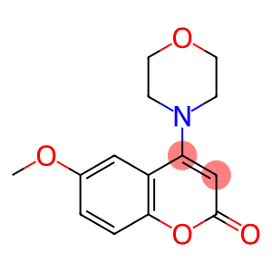 2H-1-Benzopyran-2-one, 6-methoxy-4-(4-morpholinyl)-