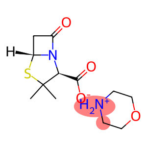 morpholinium (2S-cis)-3,3-dimethyl-7-oxo-4-thia-1-azabicyclo[3.2.0]heptane-2-carboxylate