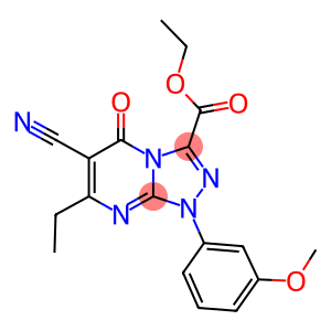 ethyl 6-cyano-7-ethyl-1-(3-methoxyphenyl)-5-oxo-1,5-dihydro[1,2,4]triazolo[4,3-a]pyrimidine-3-carboxylate