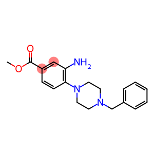 methyl 3-amino-4-(4-benzyl-1-piperazinyl)benzoate