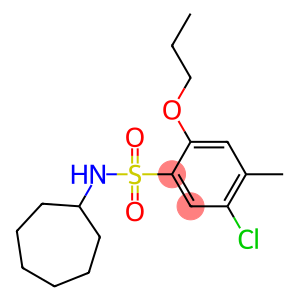 5-chloro-N-cycloheptyl-4-methyl-2-propoxybenzenesulfonamide