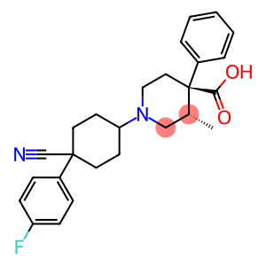 (3S)-1-[4α-Cyano-4-(4-fluorophenyl)cyclohexan-1α-yl]-3β-methyl-4-phenylpiperidine-4α-carboxylic acid