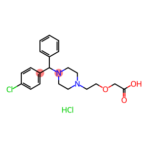 乙酸, 2-[2-[4-[(4-氯苯基)苯基甲基]-1-哌嗪基]乙氧基]-, 盐酸盐 (1:1)