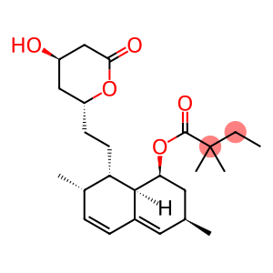 2,2-Dimethylbutanoic acid (1S)-1,2,3,7,8,8aα-hexahydro-3β,7α-dimethyl-8α-[2-[(2R,4R)-tetrahydro-4-hydroxy-6-oxo-2H-pyran-2-yl]ethyl]naphthalen-1β-yl ester