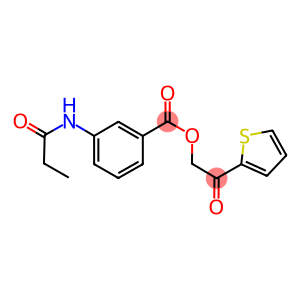 2-oxo-2-(2-thienyl)ethyl 3-(propionylamino)benzoate