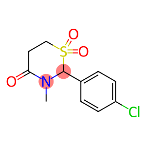 2-(4-Chlorophenyl)tetrahydro-3-methyl-4H-1,3-thiazin-4-one 1,1-dioxide