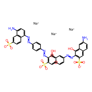 trisodium 5-amino-8-[(E)-{4-[(2Z)-2-{7-[(2Z)-2-(7-amino-1-oxo-3-sulfonatonaphthalen-2(1H)-ylidene)hydrazinyl]-1-oxo-3-sulfonatonaphthalen-2(1H)-ylidene}hydrazinyl]phenyl}diazenyl]naphthalene-2-sulfonate