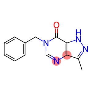 1,6-Dihydro-3-methyl-6-(phenylmethyl)-7H-pyrazolo(4,3-d)pyrimidin-7-on e