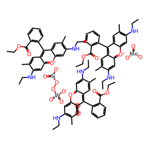 Xanthylium, 9-2-(ethoxycarbonyl)phenyl-3,6-bis(ethylamino)-2,7-dimethyl-, molybdatetungstatesilicate