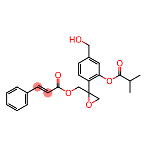 (E)-3-Phenylpropenoic acid [2-[4-(hydroxymethyl)-2-(2-methyl-1-oxopropoxy)phenyl]oxiranyl]methyl ester
