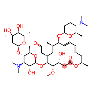 [(4R,5S,6S,7R,9R,10R,11E,13E,16R)-6-({5-[(4,5-dihydroxy-4,6-dimethyltetrahydro-2H-pyran-2-yl)oxy]-4-(dimethylamino)-3-hydroxy-6-methyltetrahydro-2H-pyran-2-yl}oxy)-10-{[5-(dimethylamino)-6-methyltetrahydro-2H-pyran-2-yl]oxy}-4-hydroxy-5-methoxy-9,16-dimethyl-2-oxooxacyclohexadeca-11,13-dien-7-yl]acetaldehyde (non-preferred name)