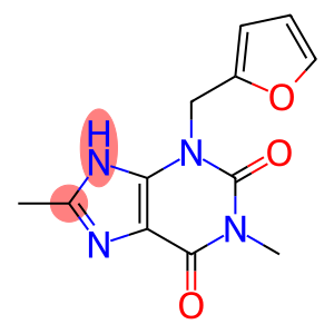 1H-Purine-2,6-dione, 3-(2-furanylmethyl)-3,9-dihydro-1,8-dimethyl-