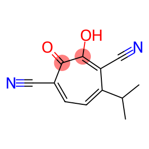 1,4,6-Cycloheptatriene-1,4-dicarbonitrile, 2-hydroxy-7-(1-methylethyl)-3-oxo- (9CI)