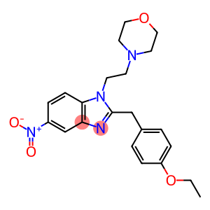 1H-Benzimidazole, 2-[(4-ethoxyphenyl)methyl]-1-[2-(4-morpholinyl)ethyl]-5-nitro-