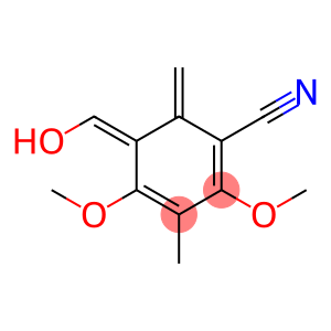 1,3-Cyclohexadiene-1-carbonitrile,5-(hydroxymethylene)-2,4-dimethoxy-3-methyl-6-methylene-,(5Z)-(9CI)