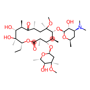 (3R,4S,6R,7R,9R,11R,12R,13S,14R)-6-{[(2S,3R,4S,6R)-4-(dimethylamino)-3-hydroxy-6-methyltetrahydro-2H-pyran-2-yl]oxy}-14-ethyl-12,13-dihydroxy-4-{[(2R,4R,5S,6S)-5-hydroxy-4-methoxy-4,6-dimethyltetrahydro-2H-pyran-2-yl]oxy}-7-methoxy-3,5,7,9,11,13-hexamethyloxacyclotetradecane-2,10-dione (non-preferred name)