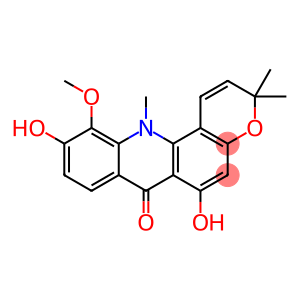 7H-Pyrano[2,3-c]acridin-7-one, 3,12-dihydro-6,10-dihydroxy-11-methoxy-3,3,12-trimethyl-