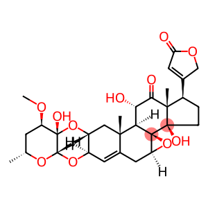 7β,8-Epoxy-11α,14-dihydroxy-12-oxo-3β,2α-[[(2S,3S,4R,6R)-tetrahydro-3-hydroxy-4-methoxy-6-methyl-2H-pyran-2,3-diyl]bis(oxy)]carda-4,20(22)-dienolide