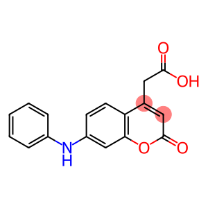 7-anilinocoumarin-4-acetic acid