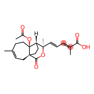 2,4-Pentadienoic acid, 5-(4a-(acetyloxy)-3,4,4a,5,6,9-hexahydro-3,7-dimethyl-1-oxo-1H-4,9a-ethanocyclohepta(c)pyran-3-yl)-2-methyl-(3alpha(2E,4E),4alpha,4aalpha,9aalpha)-(-)-