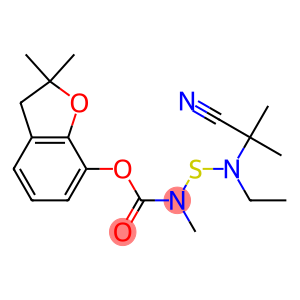 (2,2-dimethyl-3H-benzofuran-7-yl) N-(2-cyanoethyl-propan-2-yl-amino)su lfanyl-N-methyl-carbamate