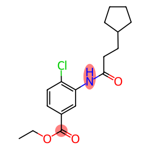ethyl 4-chloro-3-[(3-cyclopentylpropanoyl)amino]benzoate