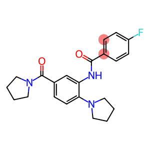 4-fluoro-N-[2-(1-pyrrolidinyl)-5-(1-pyrrolidinylcarbonyl)phenyl]benzamide