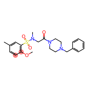 N-[2-(4-benzyl-1-piperazinyl)-2-oxoethyl]-2-methoxy-N,5-dimethylbenzenesulfonamide