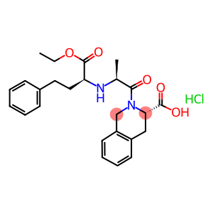 (3S)-2-[(2S)-2-[[(1S)-1-(Ethoxycarbonyl)-3-phenylpropyl]amino]-1-oxopropyl]-1,2,3,4-tetrahydro-3-isoquinolinecarboxylic  acid  hydrochloride