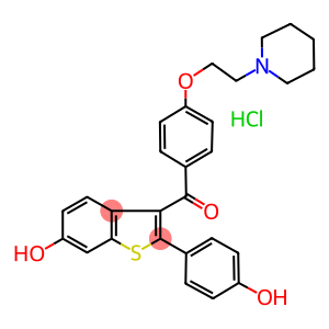Raloxifene hydrochloride,Keoxifene hydrochloride, LY 156758, [6-Hydroxy-2-(4-hydroxyphenyl)benzo[b]thien-3-yl][4-[2-(1-piperidinyl)ethoxy]phenyl]methanone hydrochloride
