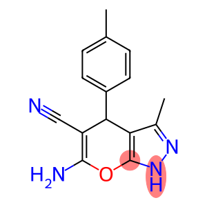 Pyrano[2,3-c]pyrazole-5-carbonitrile, 6-amino-1,4-dihydro-3-methyl-4-(4-methylphenyl)-