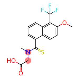 N-[[6-Methoxy-5-(triiquoromethyl)-1-naphthalenyl]thioxomethyl]-N-methylglyeine